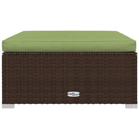 Set Divani Da Giardino 7 Pz Con Cuscini In Polyrattan Marrone - Foto 2