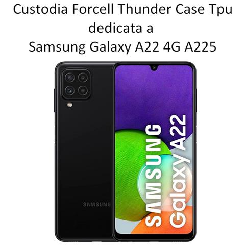 Thunder Custodia Tpu Silicone Cover Case Per Samsung Galaxy A22 4g A225 Black - Foto 2