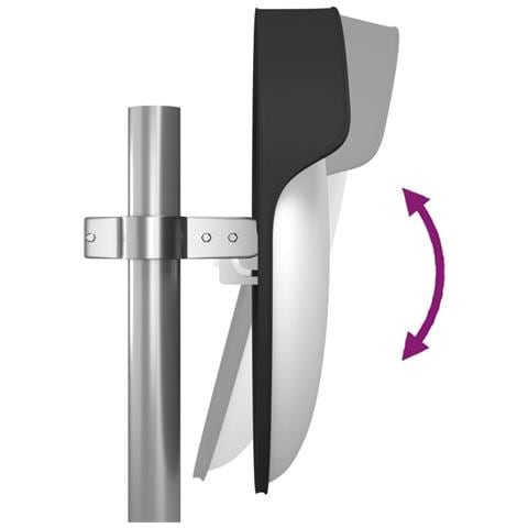 Specchio per Traffico Convesso Nero Ø45 cm in Policarbonato - Foto 2