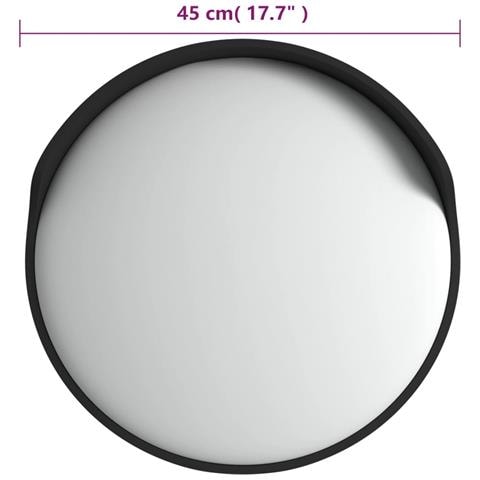 Specchio per Traffico Convesso Nero Ø45 cm in Policarbonato - Foto 7
