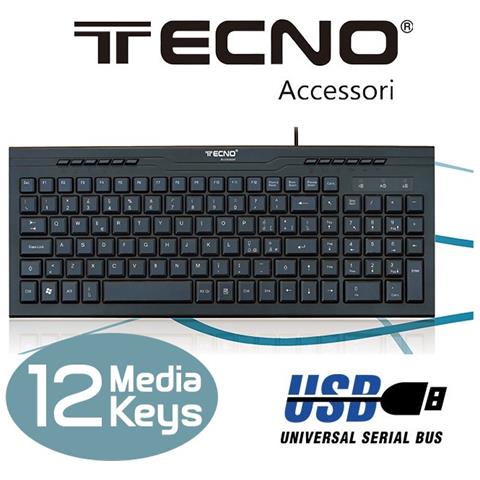 Tastiera USB 8388776581148 (Layout Italiano) Colore Nero - Foto 1