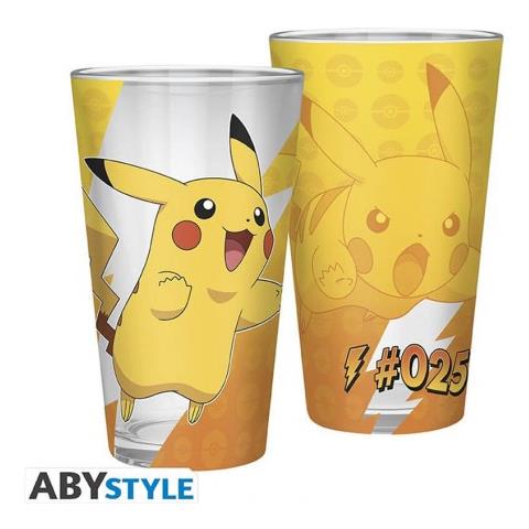 Pokémon Large Glass Pikachu - Bicchiere Grande 400 Ml - Abystyle - Foto 1