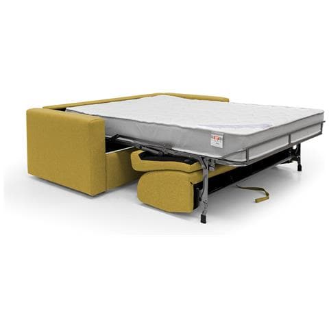 Kansas Divano Letto Matrimoniale Alto 20 Cm. Impermeabile T13 Giallo - Foto 2