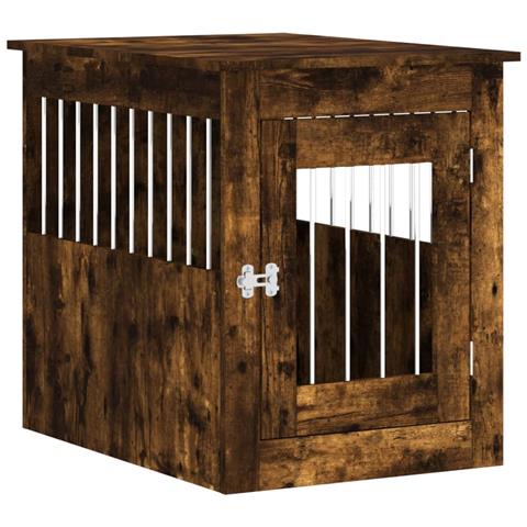 Gabbia Cani Da Arredamento Rovere Fumo 55x75x65cm Multistrato - Foto 1