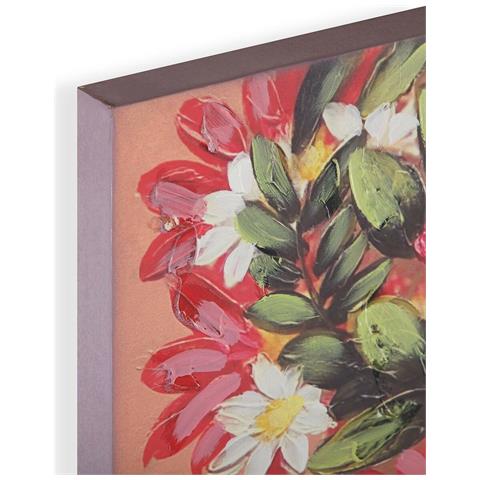 Quadro Versa Rosa Fiori Tela Pino 2,8 X 90 X 120 Cm - Foto 4
