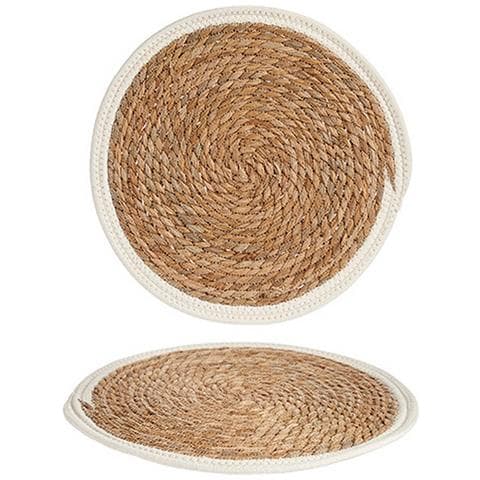 Sottopentola Bianco /marrone Fibra Naturale (35 X 1 X 35 Cm) - Foto 1