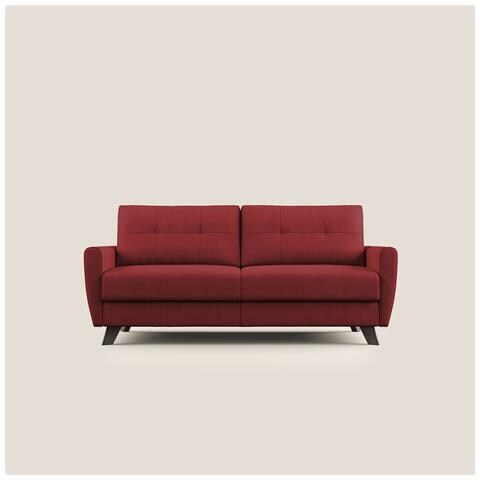 Callisto Divano letto matrimoniale in tessuto morbido impermeabile T02 188 cm (mat. 140x197) rosso - Foto 3