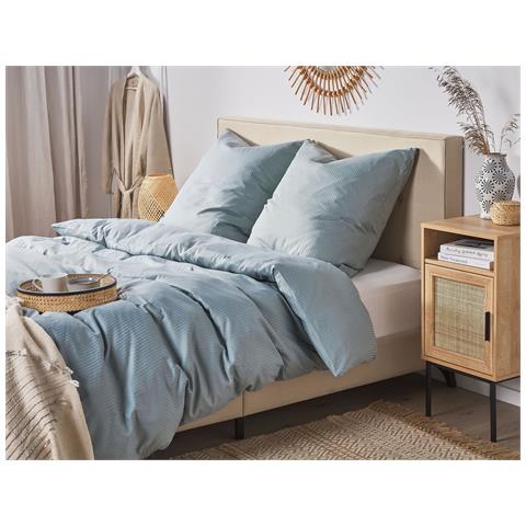 Set Copripiumino In Cotone Satinato Grigio Chiaro 240 X 220 Cm Avondale - Foto 1