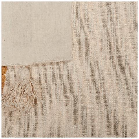 Coperta Mathura Cotone 130 X 180 Cm Beige - Foto 2