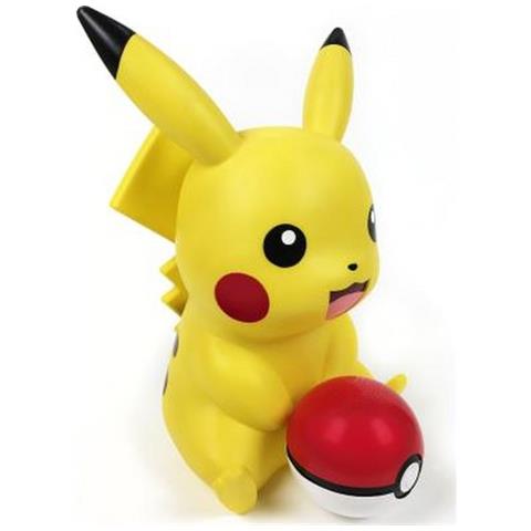 Altoparlante Bluetooth Funzione Luminoso Modello Pikachu Pokeball 30cm, Giallo - Foto 2