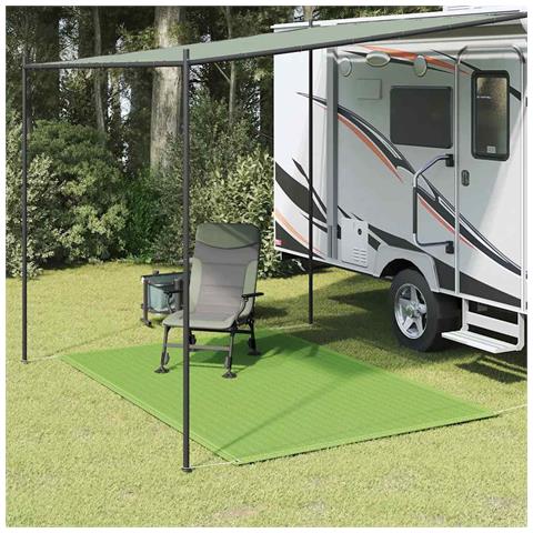 Tappeto Da Tenda Verde Chiaro 250x200 Cm Hdpe - Foto 7
