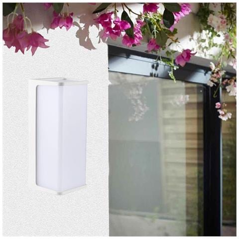 Applique Led Luce Bianca Lampada Da Muro 10 Watt Interno Esterno Ip65 Bianco - Foto 1