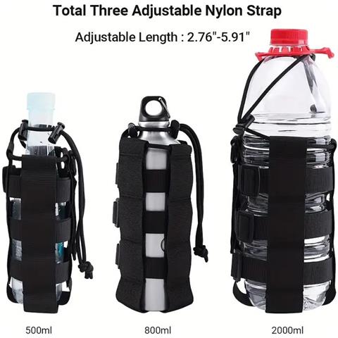 Set Di Marsupi Tattici Per Borraccia Con Tracolla Black - Foto 5