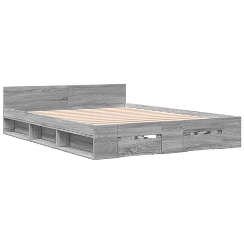 Giroletto Cassetti Grigio Sonoma 120x190 Cm Legno Multistrato - Foto 3
