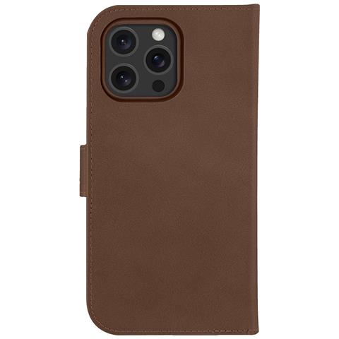 Custodia Per Apple Iphone 16 Pro Max Compatibile Con Magsafe Folio 2 In 1 Modello Lynge, Marrone - Foto 1