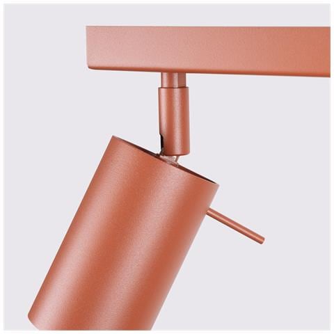 Lampada Da Soffitto Ring 2 Rosso Ocra Sl. 1507 - Moderno Lampada Da Soffitto Ocra Rossa 17x30x6 Cm - Foto 8