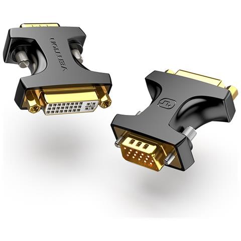 DDDB0 adattatore per inversione del genere dei cavi VGA DVI (24+5) Nero - Foto 1