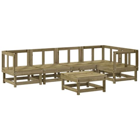 Set Salotto Da Giardino 6 Pz In Legno Impregnato Di Pino - Foto 2
