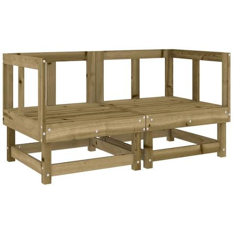 Set Salotto Da Giardino 6 Pz In Legno Impregnato Di Pino - Foto 3