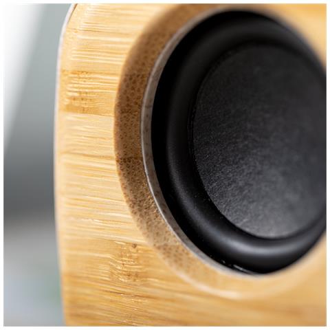 Dam Altoparlante Bluetooth 5.0  Nature Bamboo. Potenza Sonora 3w. Batteria 500 Mah 7,5x7x4,5 Cm. Colore Del Legno - Foto 2