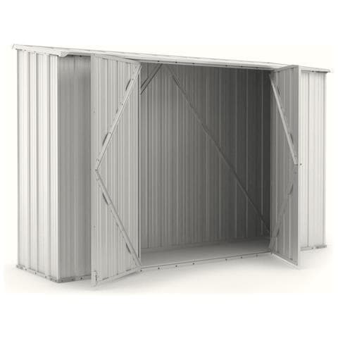 Casetta Giardino Box In Lamiera Di Acciaio Zincato 307x100cm X H1.92m - 75kg - 3.07mq - Bianco - Foto 2