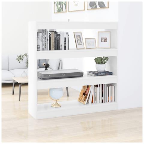 Lusso Casadino -  Libreria/divisorio Bianco 100x30x103 Cm - Foto 8