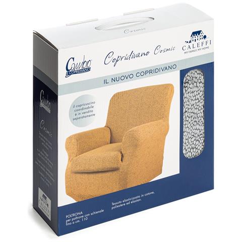 Copridivano Elasticizzato Cosmic In Cotone Colore Giallo Misura 3 Posti - Foto 2