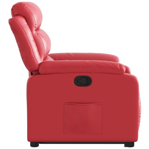 Poltrona Alzapersona Reclinabile Rosso in Similpelle - Foto 9