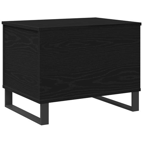 Tavolino da caffè con piano sollevabile Nero Rovere 60x44,5x45 cm Legno ingegnerizzato - Foto 1