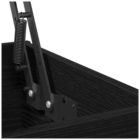 Tavolino da caffè con piano sollevabile Nero Rovere 60x44,5x45 cm Legno ingegnerizzato - Foto 9
