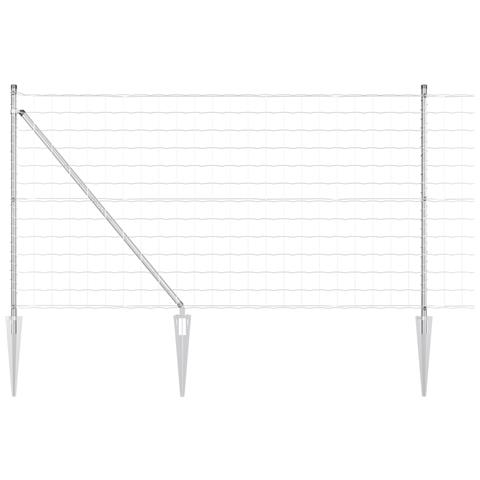 Euro Fence con 13 Pali a Punta 1x25 m Acciaio Galvanizzato - Foto 1