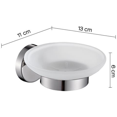 Portasapone Da Muro In Acciaio Inox Aisi 304 5011 Serie Project Cromato - Foto 2