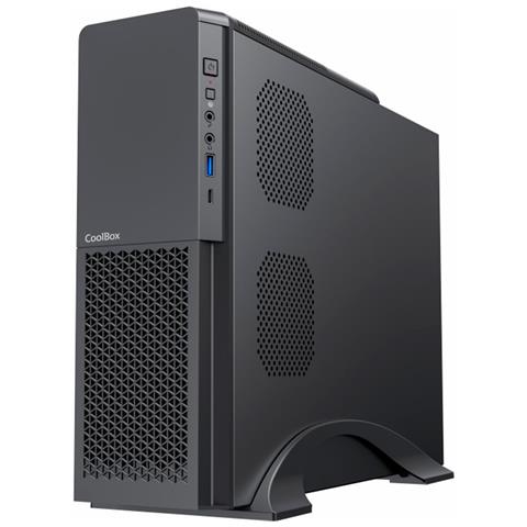 PC micro ATX T313 Slim Basso profilo (Slimline - stilizzato) Nero - Foto 2