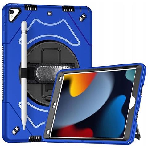 Custodia Per Ipad 9/8/7 10.2"" Con Supporto E Tracolla Blu - Foto 1