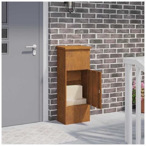 Cassetta per pacchi Ruggine 44.5 x 29 x 110.5 cm acciaio corten - Foto 2