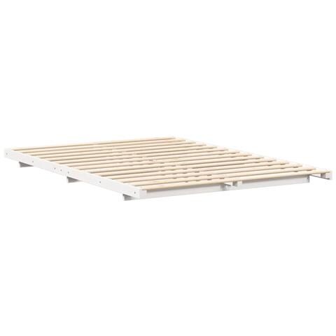 Struttura letto a terra Bianco 140 x 210 cm - Foto 1