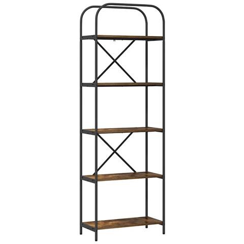 Libreria Rovere fumo 60 x 30 x 183 cm Legno multistrato - Foto 1