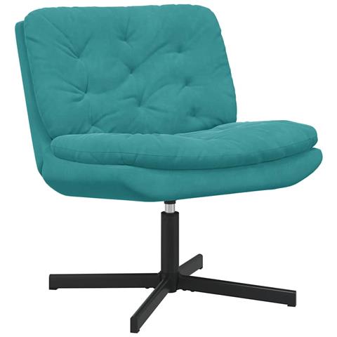 Poltrona Relax con Base Girevole Altro Turchese 63 x 75 x 76 cm - Foto 1