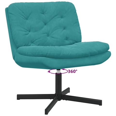 Poltrona Relax con Base Girevole Altro Turchese 63 x 75 x 76 cm - Foto 9