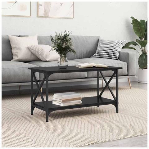 Tavolino da salotto Rovere nero 80 x 45 x 45.5 cm - Foto 2
