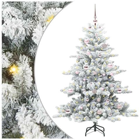 Albero di Natale Artificiale con Rami Pieghevoli Bianco 150 cm - Foto 1