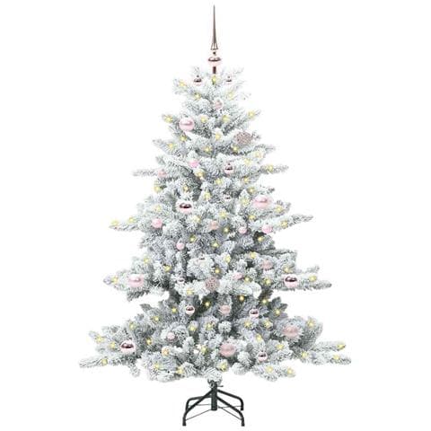 Albero di Natale Artificiale con Rami Pieghevoli Bianco 150 cm - Foto 2