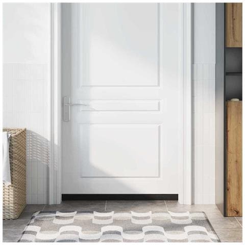 Spazzole per porte a vite 2 pcs Nero 100 cm Lega di alluminio - Foto 2
