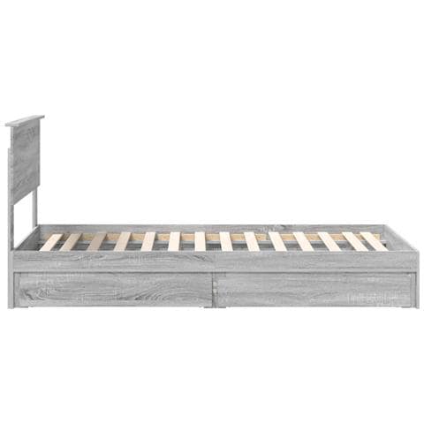 Letto con Contenitore con testiera Grigio Sonoma 90 x 190 cm - Foto 9