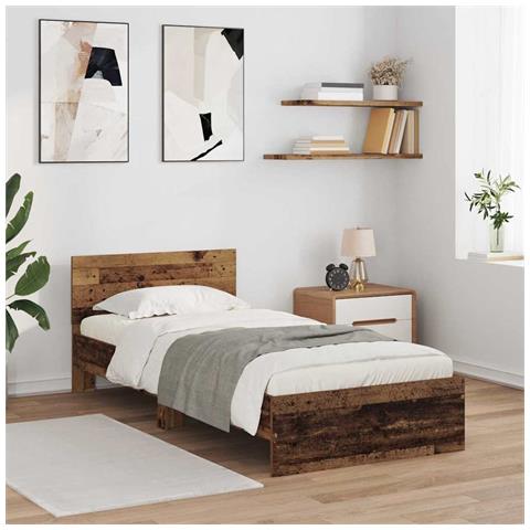 Struttura del letto Legno vecchio 90 x 190 cm Legno multistrato - Foto 2