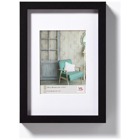 Stoccolma Cornice In Legno. 13x18 Nero - Foto 1