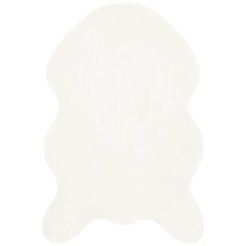 Tappeto in Pelliccia Sintetica di Coniglio Olite Crema - Foto 1