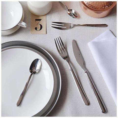 Privilege Set 24 posate acciaio inox 18/10 - Servizio per 6 Persone - forchetta, coltello, cucchiaio e cucchiaino - Design elegante per tavole di gusto - Foto 3