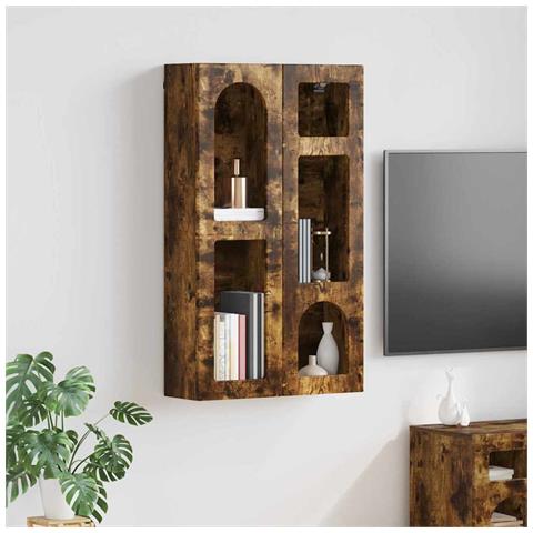 Armadio pensile Rovere fumé 59 x 20 x 100 cm Legno multistrato - Foto 2
