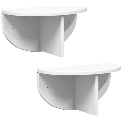 Scaffale da parete 2 pcs Bianco 38 x 19 x 19 cm - Foto 1